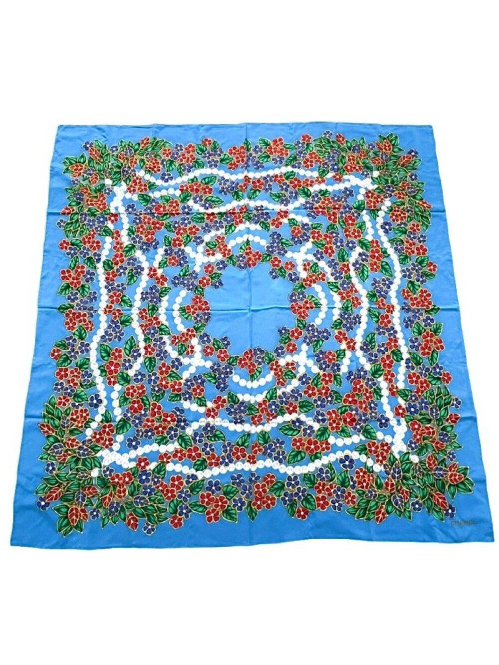 Chanel Large Scarf Silk Pattern Multicolor - Picture 4 of 12